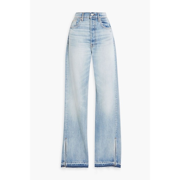 EB Denim Unraveled Two Newport frayed high-rise straight-leg jeans women’s 28 - Picture 13 of 13
